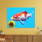 金魚を愛しつづりキャンバス印刷 キャンバスプリント (インサイチュ (リビング))