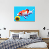 金魚を愛しつづりキャンバス印刷 キャンバスプリント (インサイチュ (寝室))