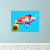 金魚を愛しつづりキャンバス印刷 キャンバスプリント (インサイチュ (ウッドフロア))