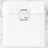 金魚を椀に盛る スクエアシール (バッグ)