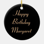 金魚カスタム誕生日 セラミックオーナメント (裏面)