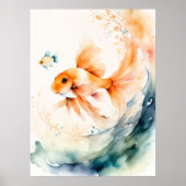 金魚カラフルの水揚げ ポスター (正面)