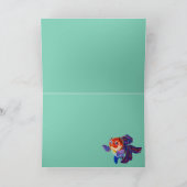 金魚デザイン「早くよくなれ」グリーティングカード カード (内部)