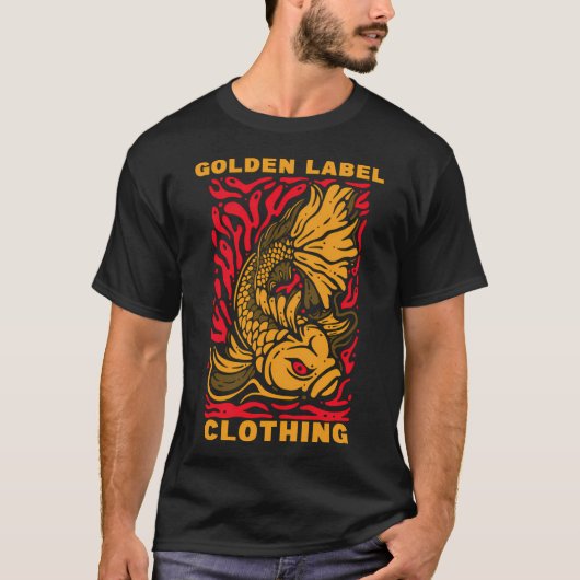 金魚デザイン Tシャツ (正面)