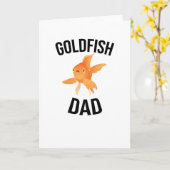 金魚パパ | Goldfish Father Aquarist Goldfish カード (黄色い花)
