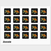 金魚ファンシーのステッカー スクエアシール (シート)