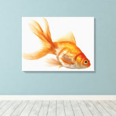 金魚ファンシー キャンバスプリント (インサイチュ (ウッドフロア))