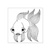 金魚ファンテールのゴム印 ラバースタンプ (インプリント)