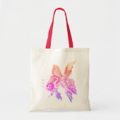 金魚ペット水族館または池魚の青い波 トートバッグ (正面)