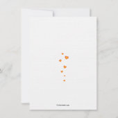 金魚ボールの結婚式のリハーサルの夕食の招待状 招待状 (裏面)