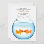 金魚ボールの結婚式のリハーサルの夕食の招待状 招待状 (正面)