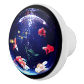 金魚ボールの陶磁器のノブ セラミックノブ (右)