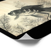 金魚ポスタープリント ポスター (角)