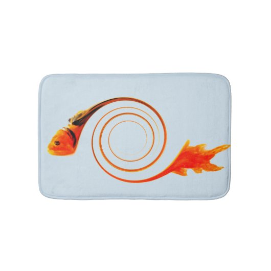 金魚モダン抽象芸術 バスマット (正面)