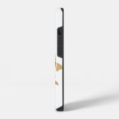 金魚モダン白iPhone 14ケース iPhoneケース (左側面)