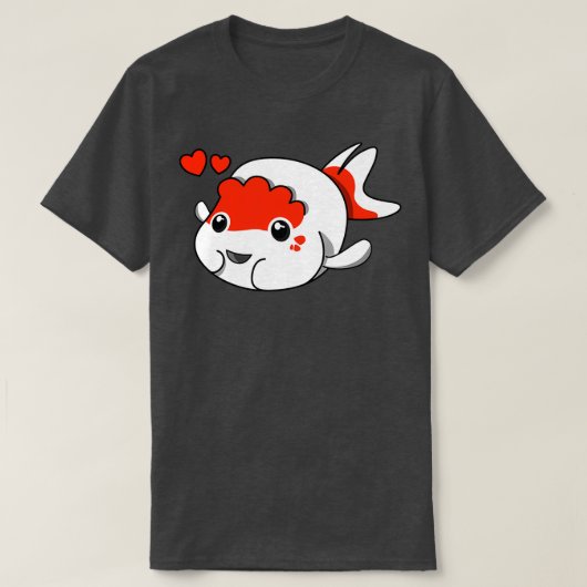 金魚ランチライオンヘッド赤と白 Tシャツ (デザイン正面)