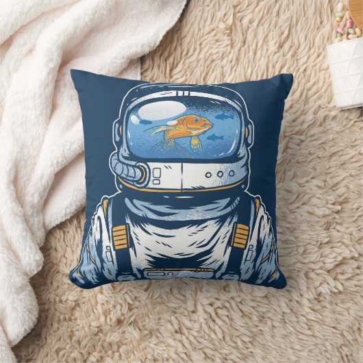 金魚宇宙飛行士 クッション (ブランケット)