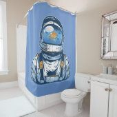 金魚宇宙飛行士 シャワーカーテン (インサイチュ)