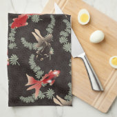 金魚日本の キッチンタオル (四つ折り)