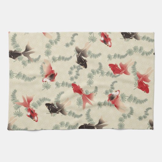 金魚日本の キッチンタオル (横)