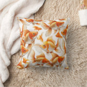 金魚柄装飾用クッション及びフリースブランケット クッション (ブランケット)