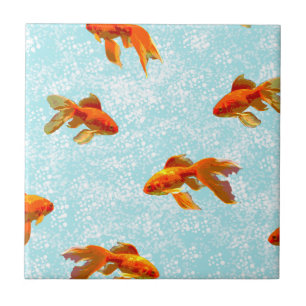 金魚模様 タイル