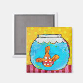 金魚磁石のヒンジ止めなし マグネット (正面/裏面)