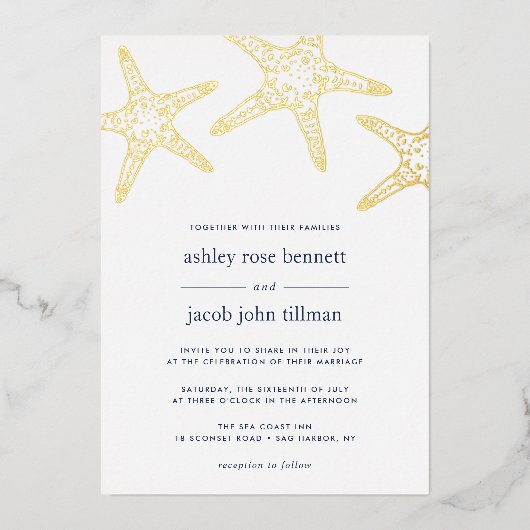 金魚結婚の 箔招待状 (正面)