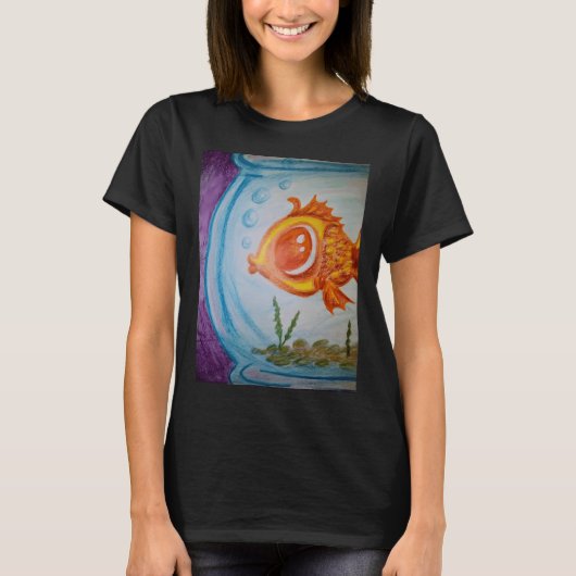 金魚鉢の中の金魚 Tシャツ (正面)