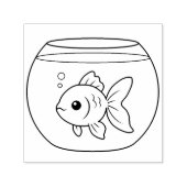 金魚鉢の金魚 セルフインキングスタンプ (デザイン)