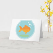 金魚鉢 カード (黄色い花)