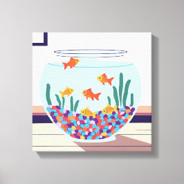 金魚鉢 キャンバスプリント