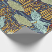 金魚類と開花ラッシュアールヌーボーフローラ ラッピングペーパー (角)