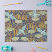 金魚類と開花ラッシュアールヌーボーフローラ 薄葉紙 (クラフト)