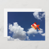 金魚飛んでいる ポストカード (正面/裏面)