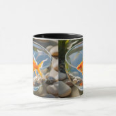金魚魅力的陶製マグカップ マグカップ (中央)