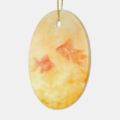 金魚2匹 セラミックオーナメント (左)