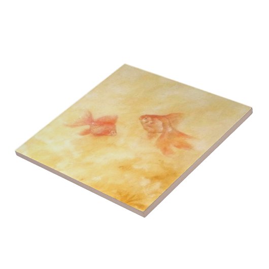 金魚2匹 タイル (側面)