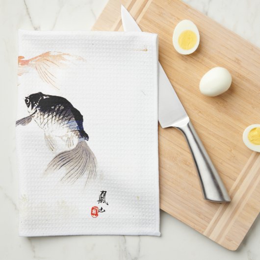 金魚 キッチンタオル (四つ折り)
