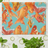 金魚 キッチンタオル (折り畳み)