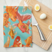 金魚 キッチンタオル (四つ折り)