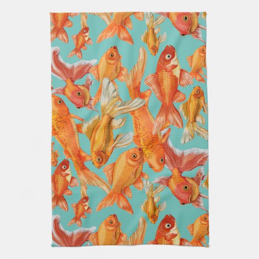金魚 キッチンタオル (縦)