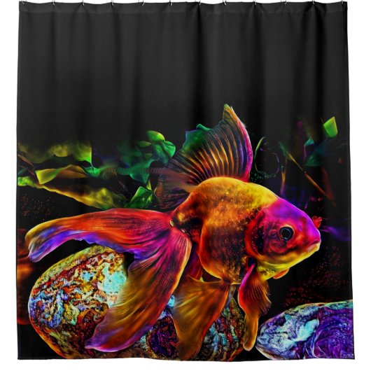 金魚 シャワーカーテン (正面)