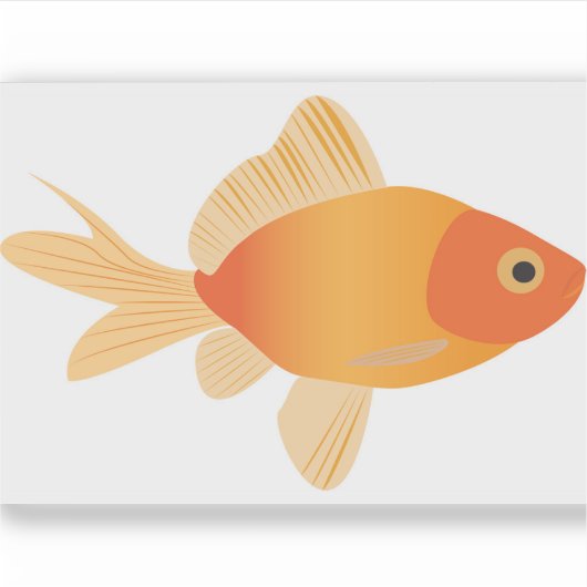 金魚 シール (正面)