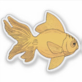 金魚 シール (正面)