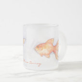 金魚 フロストグラスマグカップ (正面右)