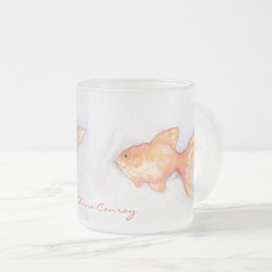 金魚 フロストグラスマグカップ (正面右)