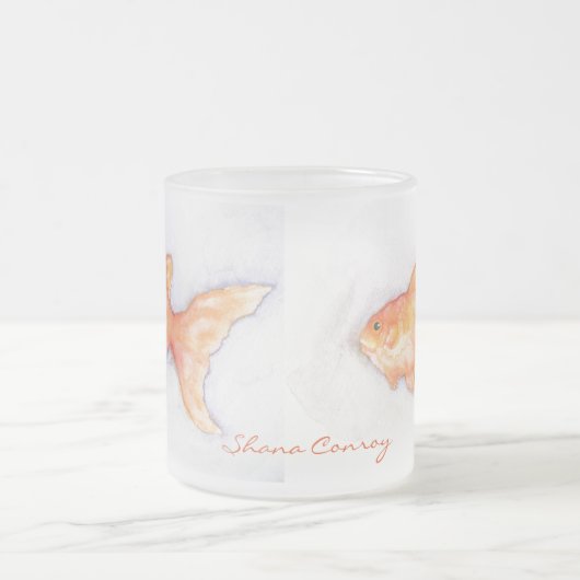 金魚 フロストグラスマグカップ (中央)