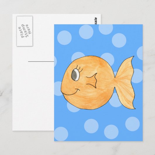 金魚。 ポストカード (正面/裏面)