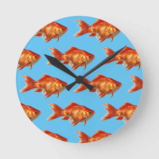 金魚 ラウンド壁時計 (正面)
